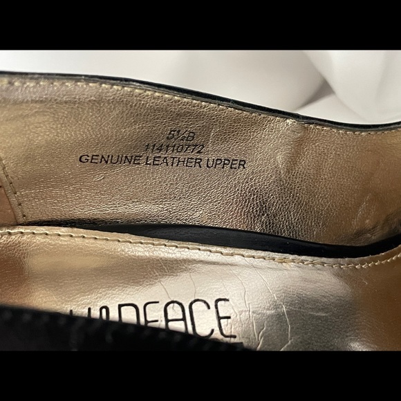 2 for $68 - Size 5.5 Joy & Peace black leather heeled shoes - Picture 7 of 7
